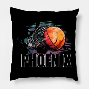 Retro Pattern Phoenix Basketball Classic Style Pillow