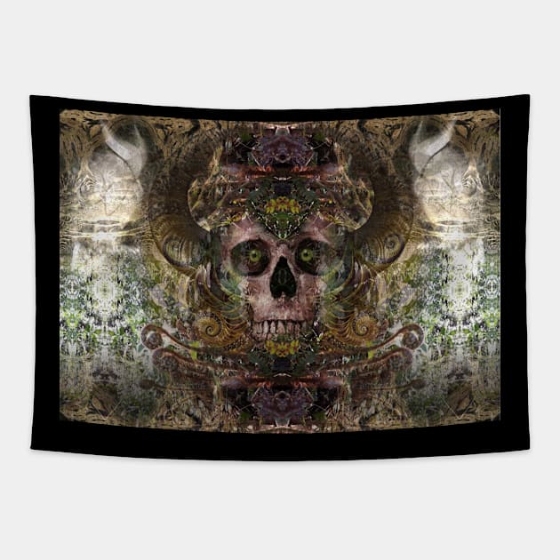 fractal skull Tapestry by Shtakorz