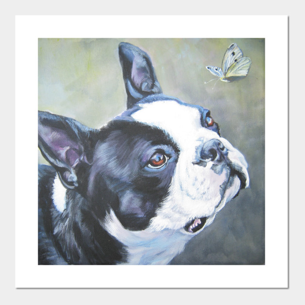 Boston Terrier Fine Art Painting Boston Terrier Posters And Art Prints Teepublic