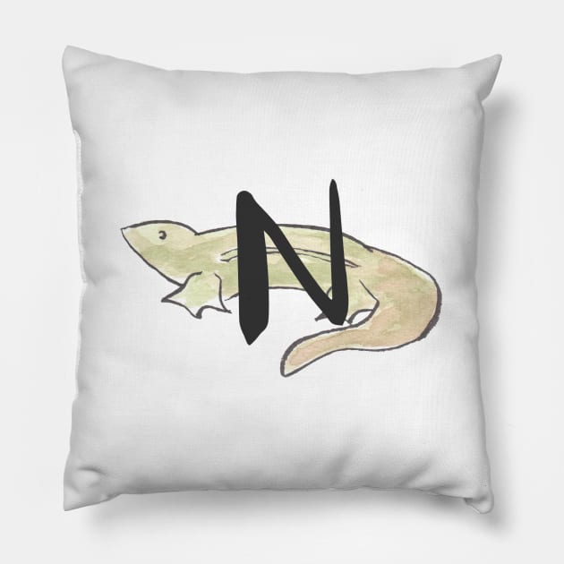 N is for Newt Pillow by littlebigbit