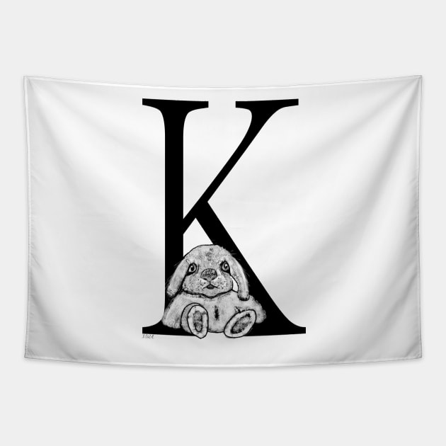 letter K Tapestry by msmart