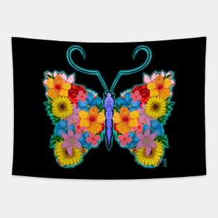 Floral butterfly Tapestry