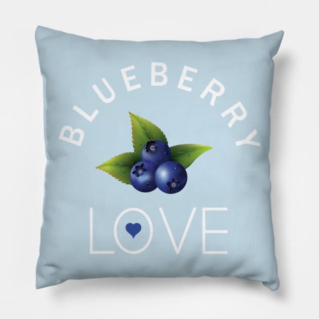 Blueberry Love Fruit Tree Pillow by mstory