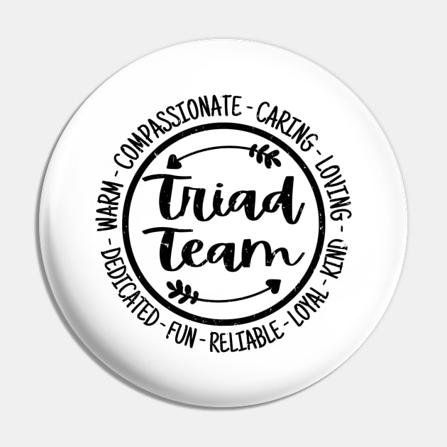 Triad Team Squad Staff Appreciation Vintage Pin by HeroGifts