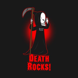 Death Rocks Funny Death Skeleton Grim Reaper T-Shirt