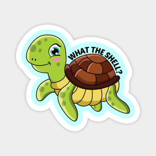 What the Shell? - Turtle Pun Magnet