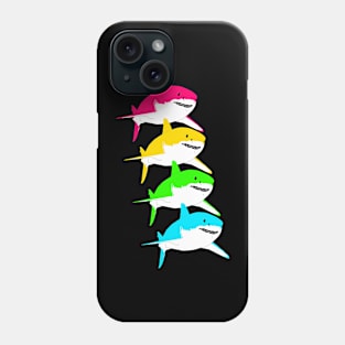 Cute Great white shark (Carcharodon carcharias) colorful Phone Case