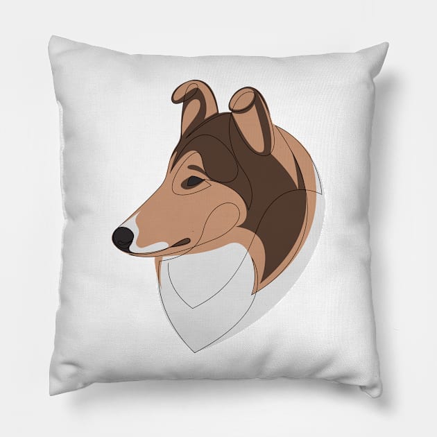 Collie Pillow by addillum