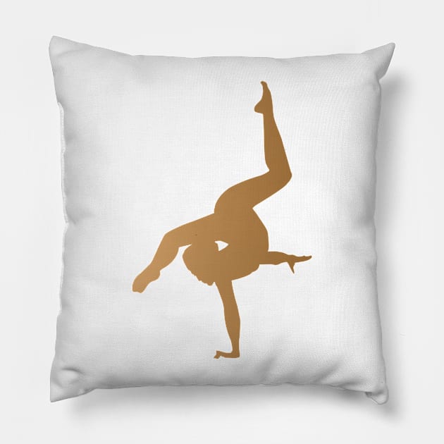 Circus Contortion Pillow by Elenia Design