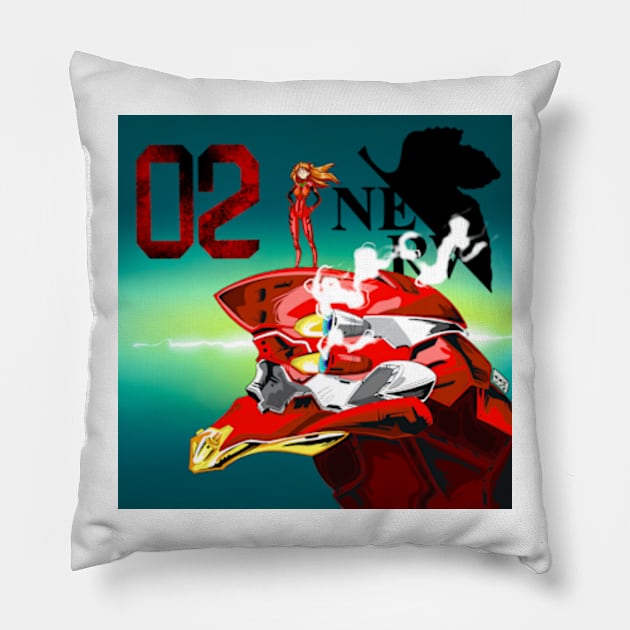 EV 02 Asuka Pillow by LalART Shop