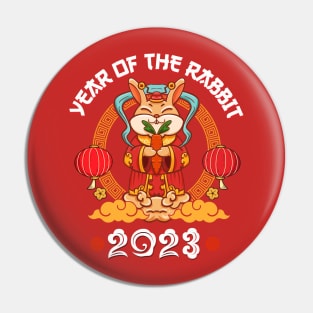 Yin Yan Dabbing Rabbit Chinese New Year 2023 Men Women Kid Pin