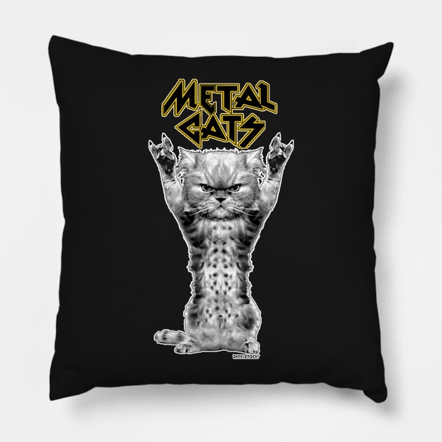 Metal Cats Pillow by darklordpug