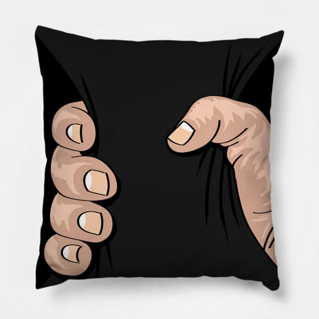 squeeze myself mashup Pillow by Clown