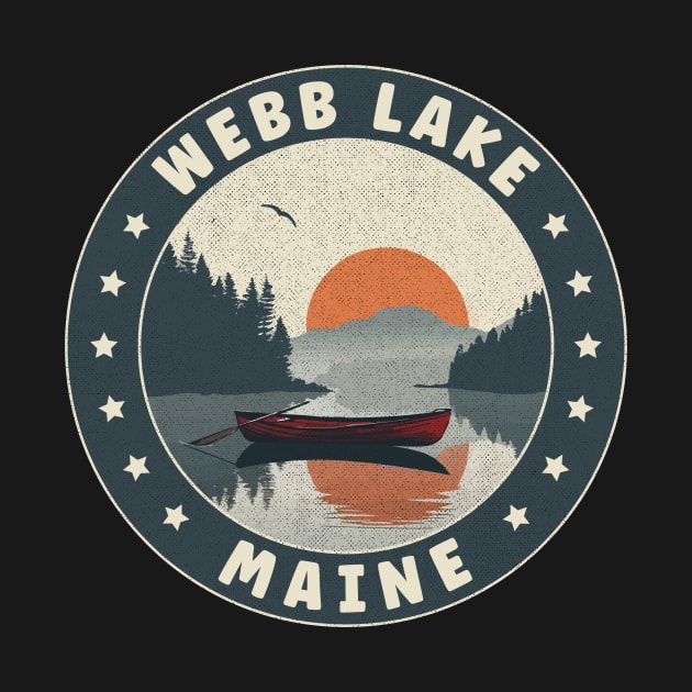Webb Lake Maine Sunset by turtlestart