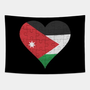 Jordanian Jigsaw Puzzle Heart Design - Gift for Jordanian With Jordan Roots Tapestry