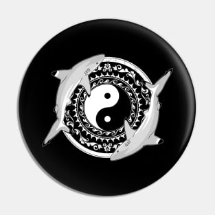 Yin and Yang Blacktip Reef Sharks Pin