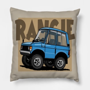 Classic Range Rover Caricature Pillow