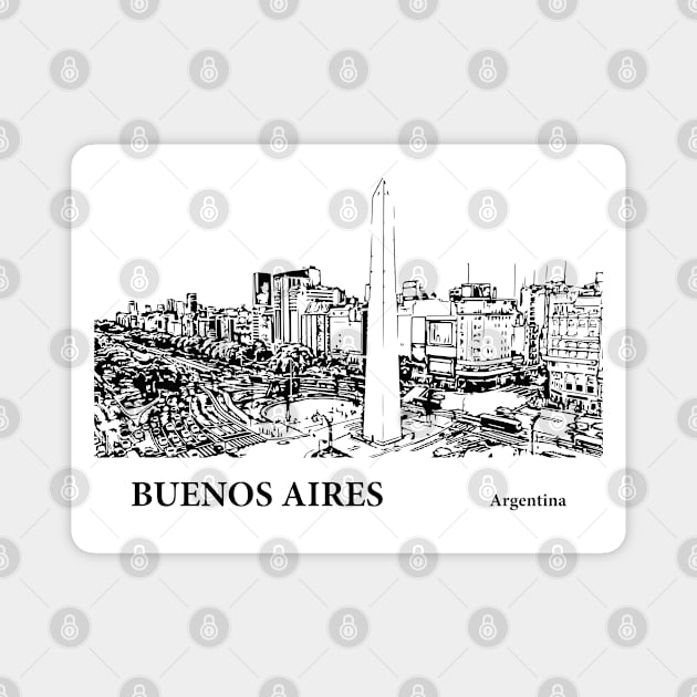 Buenos Aires Argentina Magnet by Lakeric
