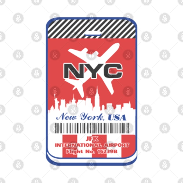 NYC airport tag by Andreeastore  