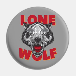 Lone wolf, Gray Wolf, Angry Wolf Pin