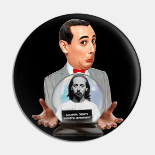 Pee Wee Herman Mugshot Pin