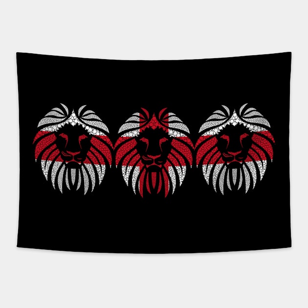 Three England Lions Tapestry by LittleBoxOfLyrics