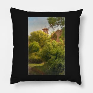 Gardens Below the Palace Walls Pillow