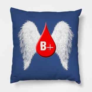 Blood Type B Positive - Angel Wings Pillow