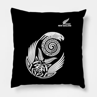 All Blacks Rugby New Zealand Maori Tattoo Bird Pillow