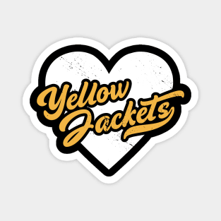 Vintage Yellow Jackets School Spirit // High School Football Mascot // Go Jackets Magnet