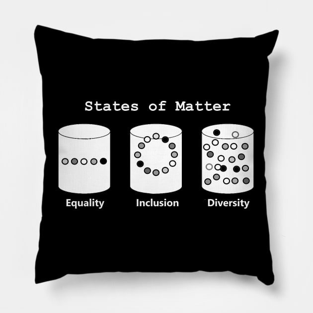 Science States Of Matter - Equality Diversity Inclusion Pillow by Bigfinz