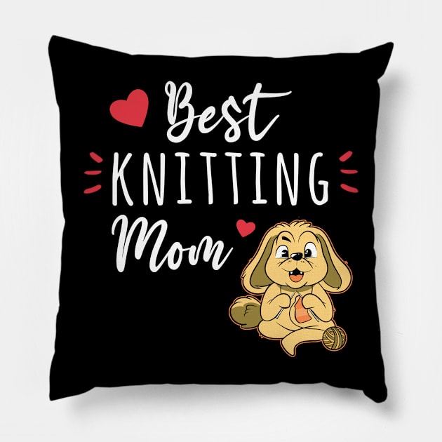 Best Knitting Mom Pillow by Little Duck Designs