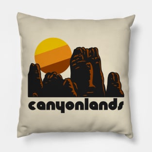 Retro Canyonlands ))(( Tourist Souvenir National Park Design Pillow