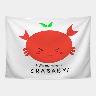 Cute crab baby Tapestry