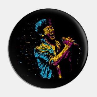 Singer Man Colorful Abstract Pin