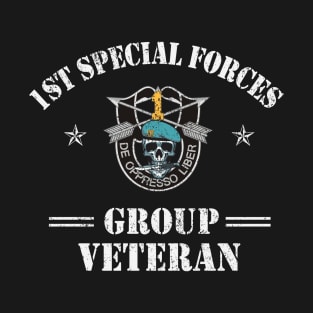 Proud US Army 1st Special Forces Group Veteran "De Oppresso Liber" SFG - Gift for Veterans Day 4th of July or Patriotic Memorial Day T-Shirt