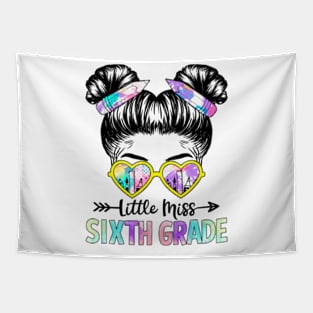 Little Miss Sixth Grade Girls Back To School Shirt Daughter Tapestry