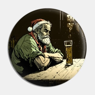 Santa Alcoholism Pin