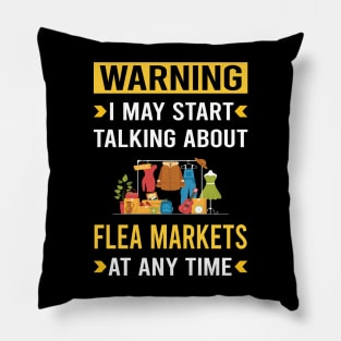 Warning Flea Market Pillow