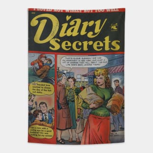 Vintage Romance Comic Book Cover Tapestry