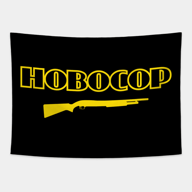 Hobocop Shotgun Tapestry by Movie Vigilante