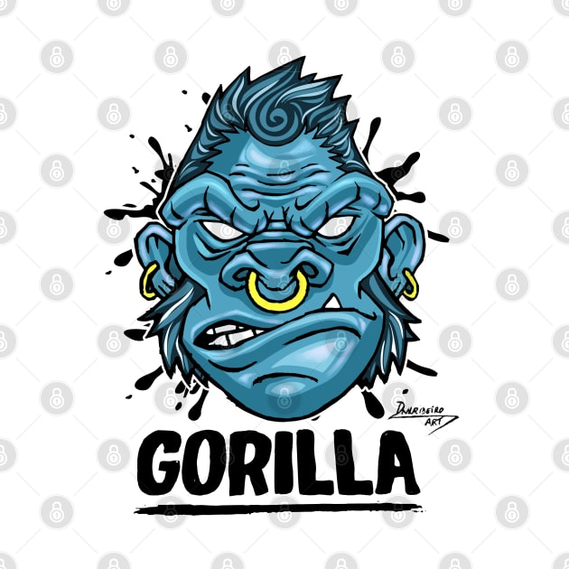 Cool Gorilla Head by dnlribeiro88