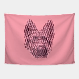 Kumiko Dog Animal Portrait Tapestry