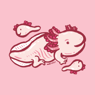 Cute axolotls family T-Shirt