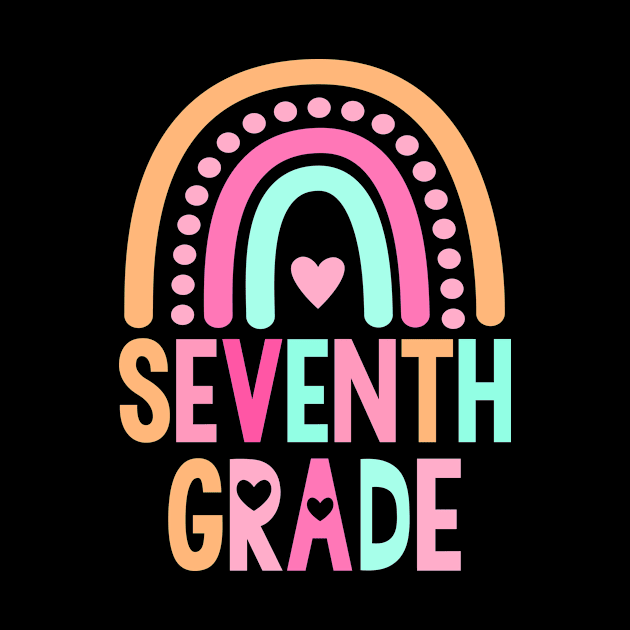 Back To School seventh Grade Rainbow Kids Women Men 7th grade by Zeus-Studio