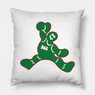 Jumping Boston Celtics Gingerbread Man Pillow