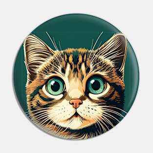 Cute Cat Face Surprise Lover - Funny Kitty Pin