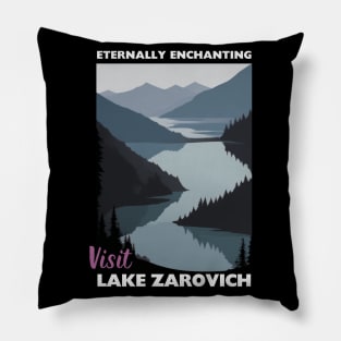 Lake Zarovich Tourism V2 - Eternally Enchanting Barovia Pillow