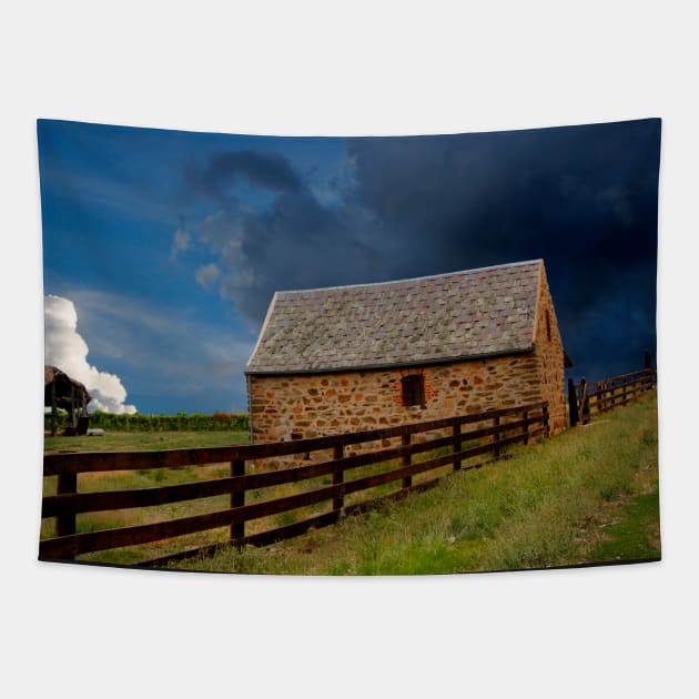 Stormy Rural Landscape Tapestry by jwwallace