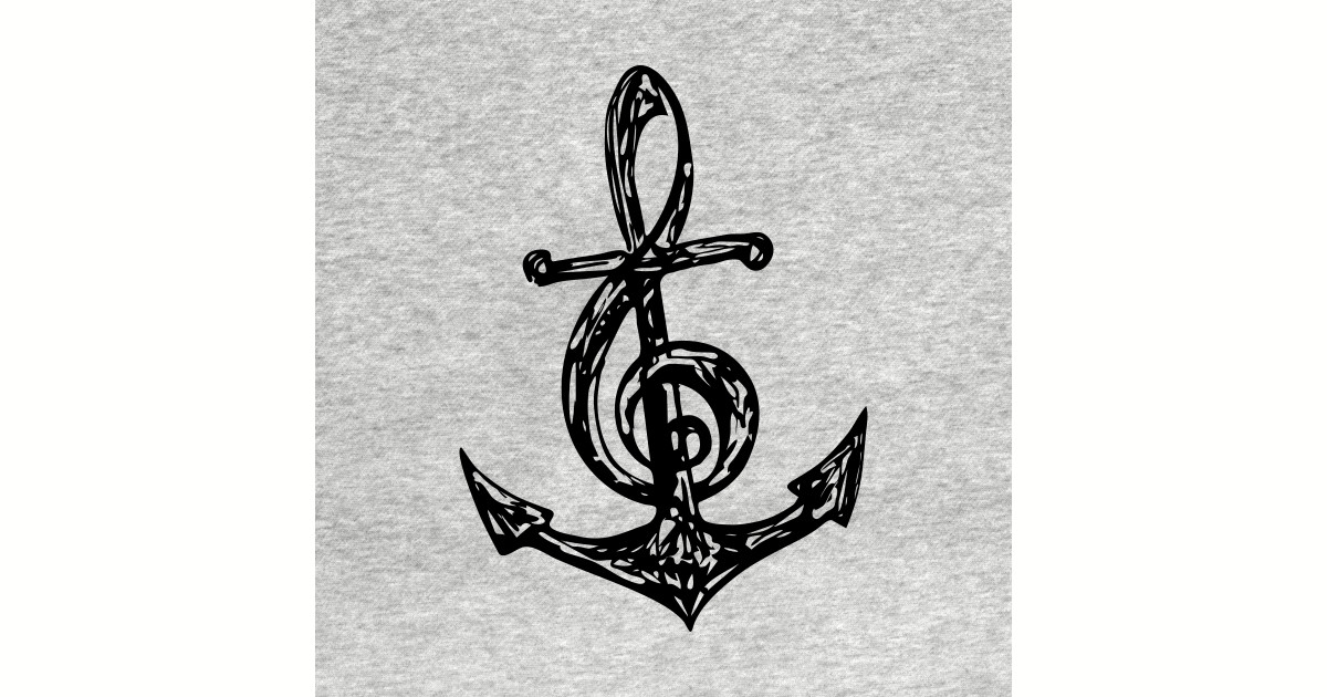 Anchor, Treble Clef, Music Note, Sailing, Dancing, Choir Anchor T